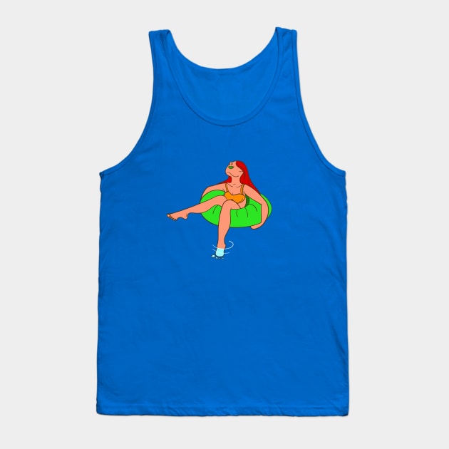 Pool Girl Tank Top by Maria_Miguel_Cardeiro